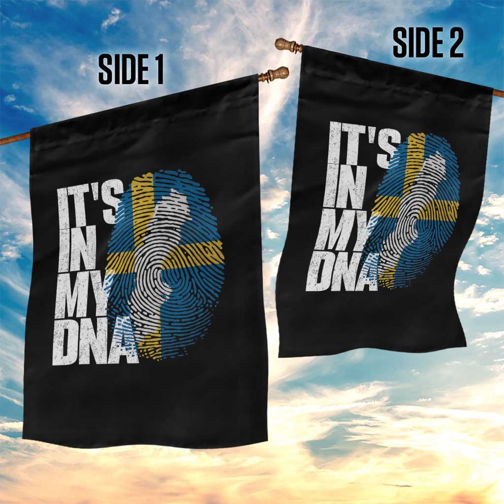It's in My DNA Garden Flag Sweden Sverige Swedish Map Flag