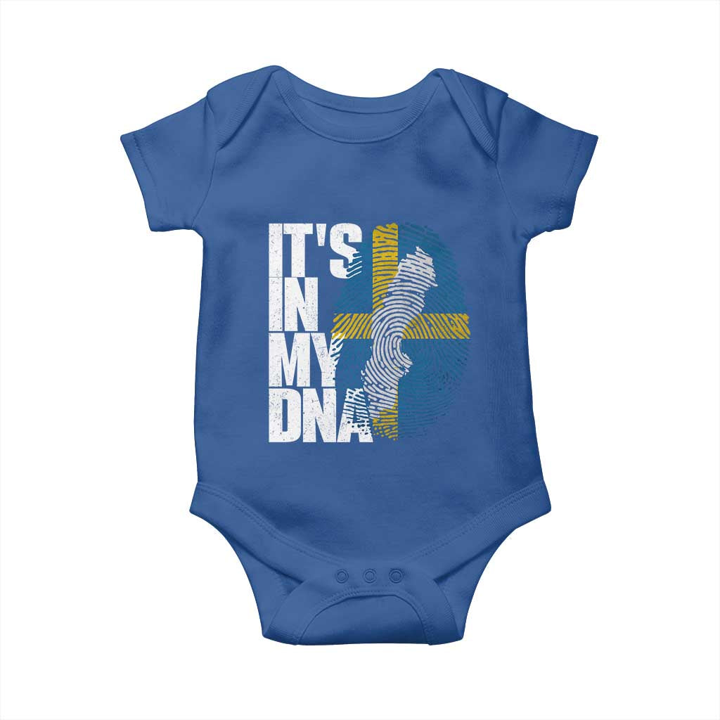 It's in My DNA Baby Onesie Sweden Sverige Swedish Map Flag