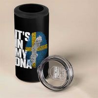 It's in My DNA 4 in 1 Can Cooler Tumbler Sweden Sverige Swedish Map Flag