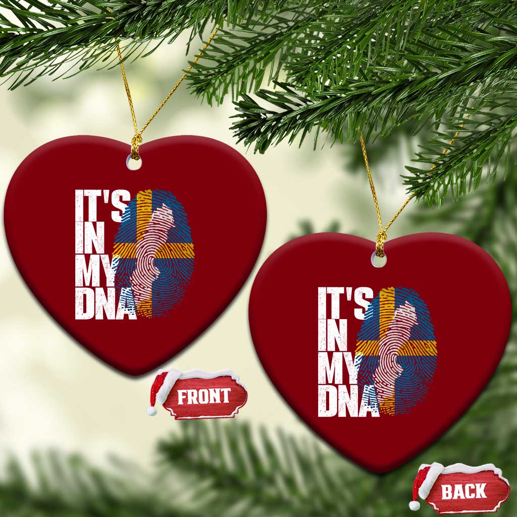 It's in My DNA Ceramic Ornament Sweden Sverige Swedish Map Flag