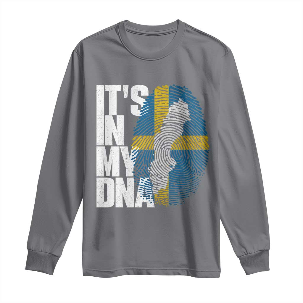 It's in My DNA Long Sleeve Shirt Sweden Sverige Swedish Map Flag