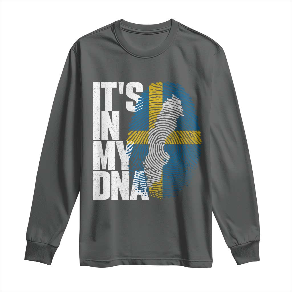 It's in My DNA Long Sleeve Shirt Sweden Sverige Swedish Map Flag