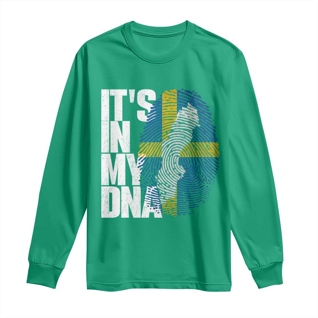 It's in My DNA Long Sleeve Shirt Sweden Sverige Swedish Map Flag