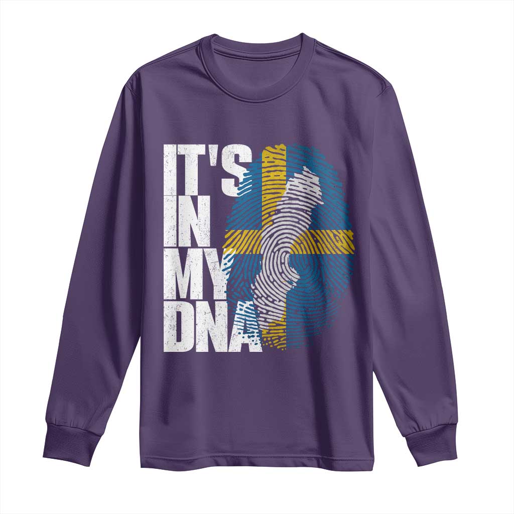 It's in My DNA Long Sleeve Shirt Sweden Sverige Swedish Map Flag
