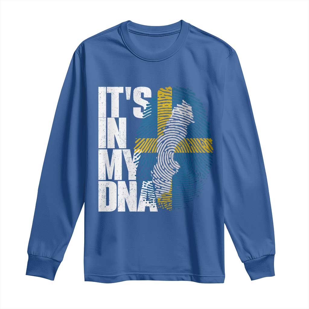 It's in My DNA Long Sleeve Shirt Sweden Sverige Swedish Map Flag