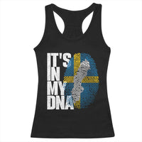It's in My DNA Racerback Tank Top Sweden Sverige Swedish Map Flag