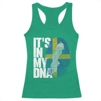 It's in My DNA Racerback Tank Top Sweden Sverige Swedish Map Flag