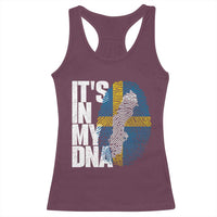 It's in My DNA Racerback Tank Top Sweden Sverige Swedish Map Flag