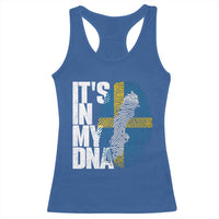 It's in My DNA Racerback Tank Top Sweden Sverige Swedish Map Flag