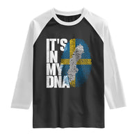 It's in My DNA Raglan Shirt Sweden Sverige Swedish Map Flag