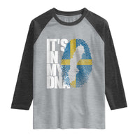 It's in My DNA Raglan Shirt Sweden Sverige Swedish Map Flag