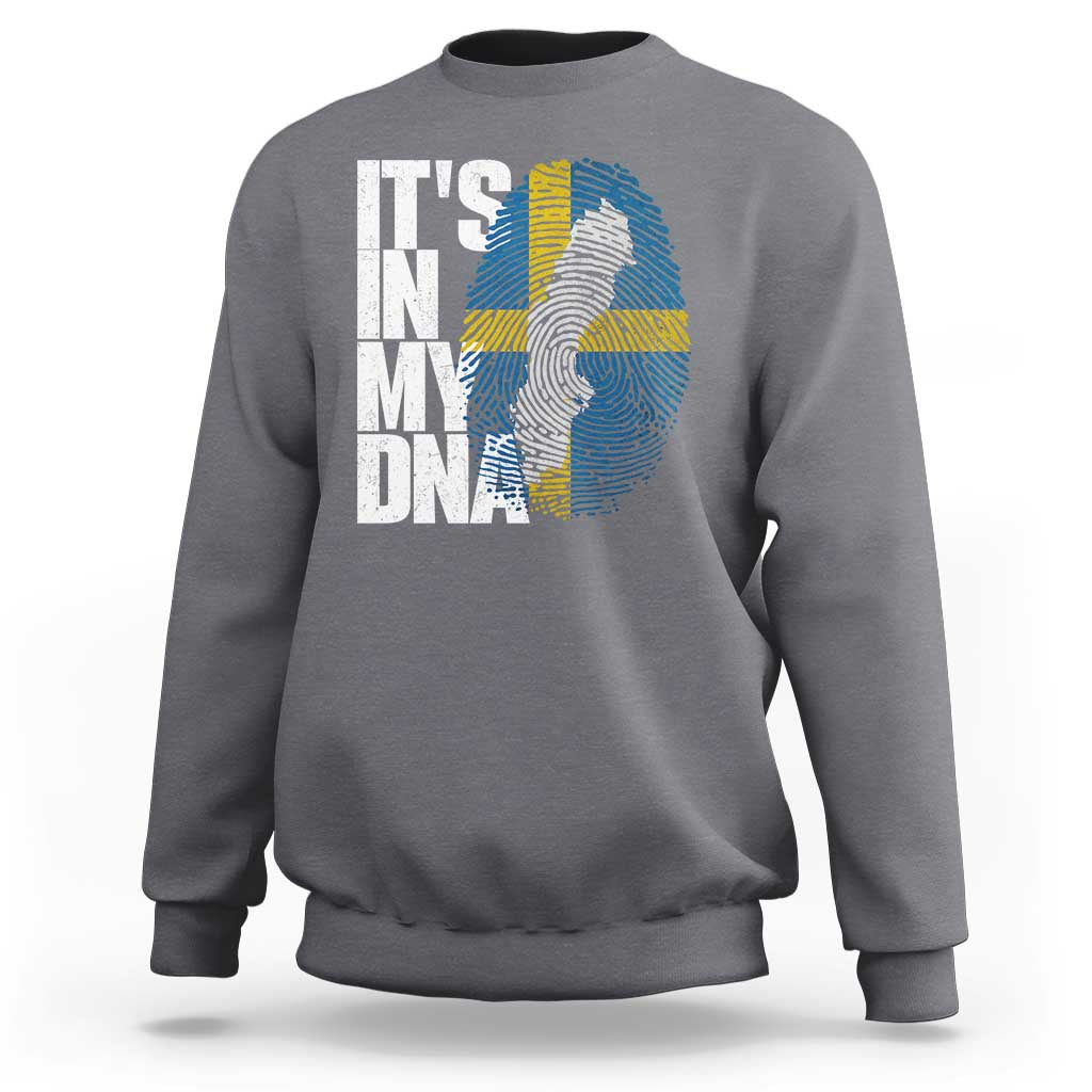 It's in My DNA Sweatshirt Sweden Sverige Swedish Map Flag