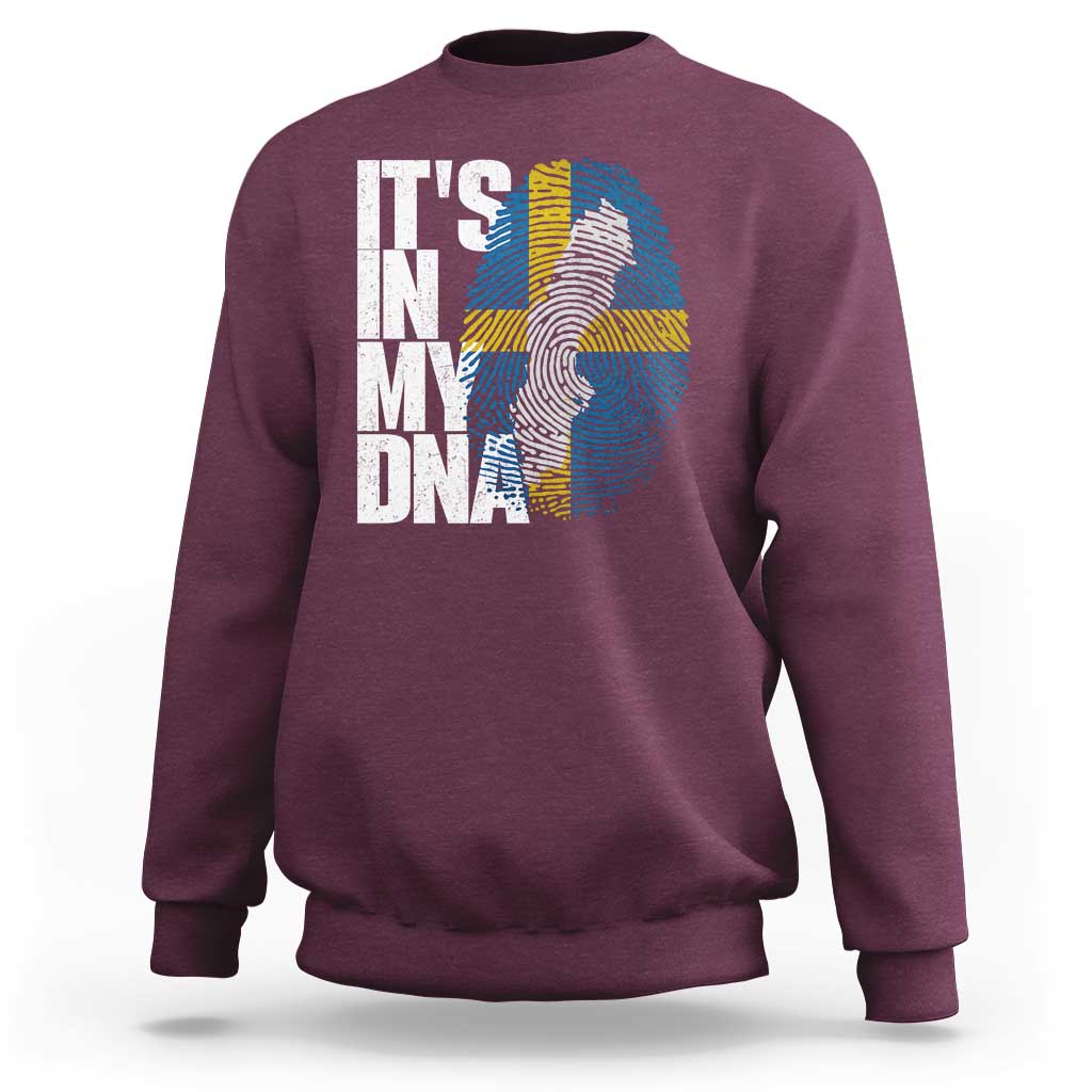 It's in My DNA Sweatshirt Sweden Sverige Swedish Map Flag