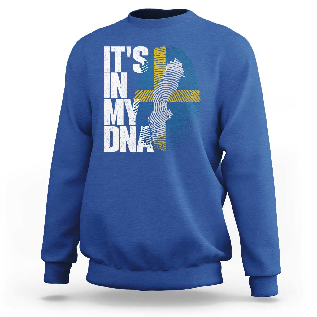 It's in My DNA Sweatshirt Sweden Sverige Swedish Map Flag