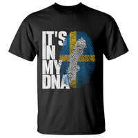 It's in My DNA T Shirt Sweden Sverige Swedish Map Flag