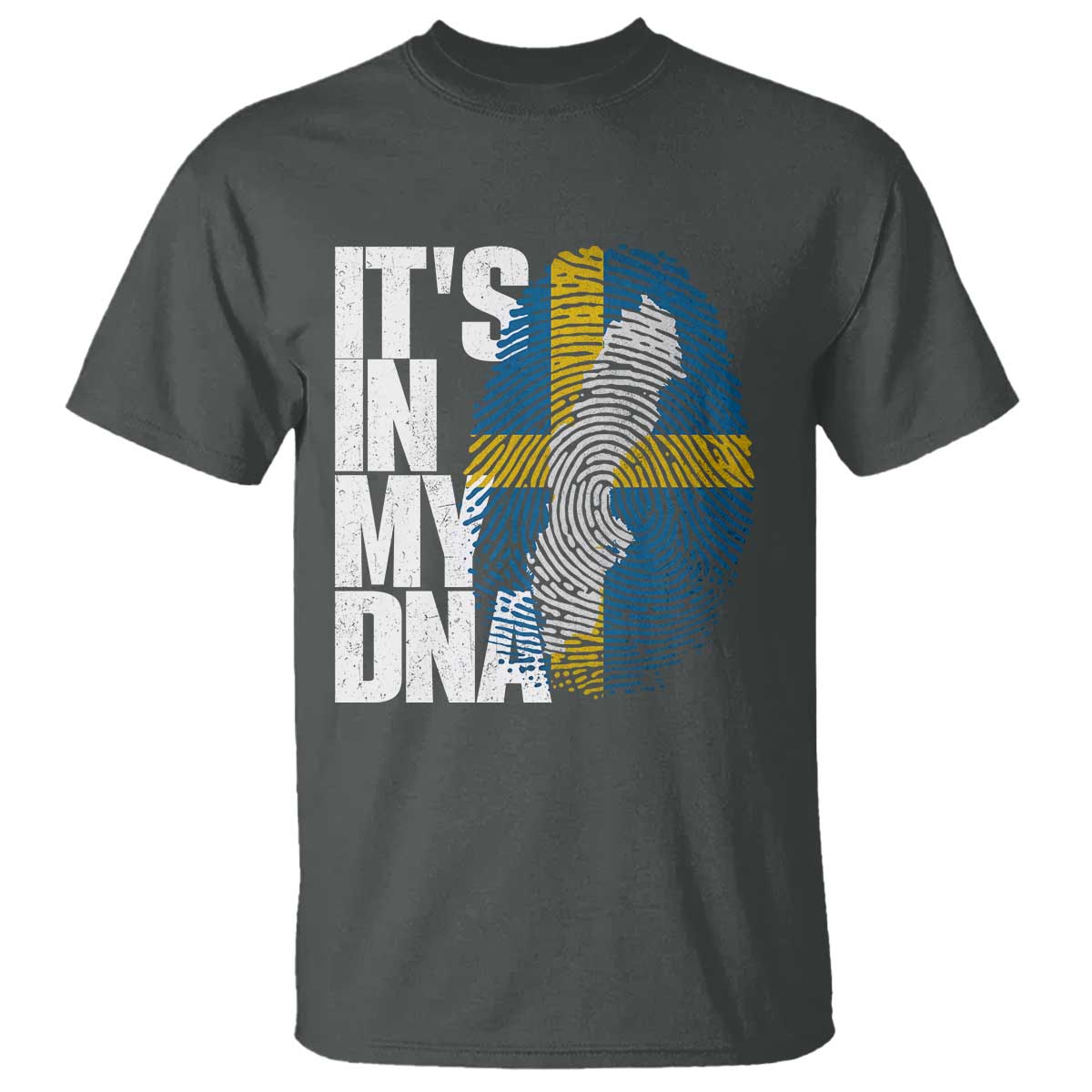 It's in My DNA T Shirt Sweden Sverige Swedish Map Flag