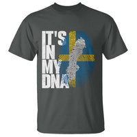 It's in My DNA T Shirt Sweden Sverige Swedish Map Flag