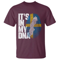 It's in My DNA T Shirt Sweden Sverige Swedish Map Flag
