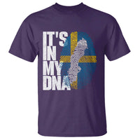 It's in My DNA T Shirt Sweden Sverige Swedish Map Flag