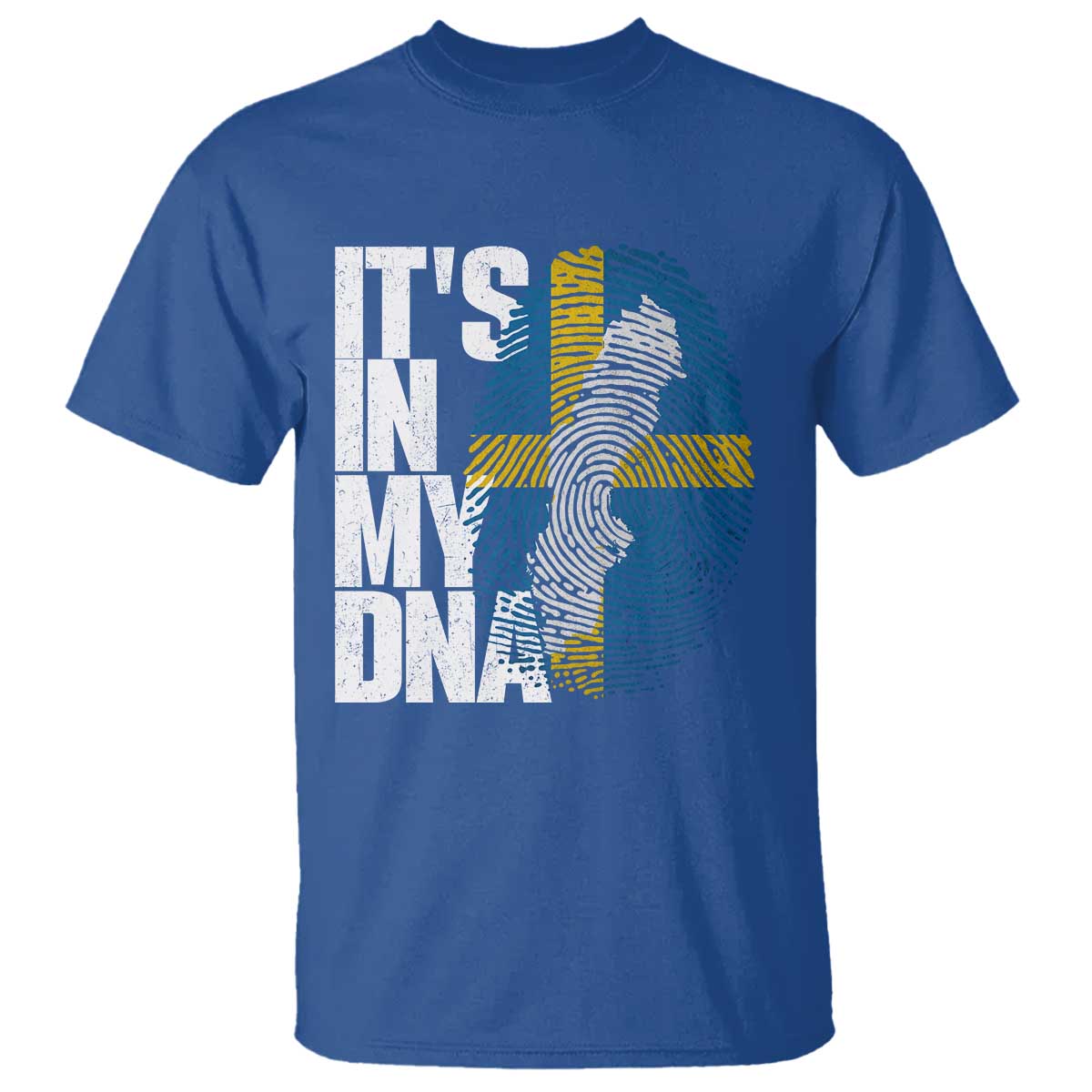 It's in My DNA T Shirt Sweden Sverige Swedish Map Flag