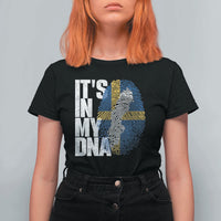 It's in My DNA T Shirt For Women Sweden Sverige Swedish Map Flag