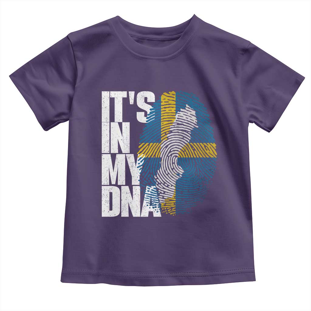 It's in My DNA Toddler T Shirt Sweden Sverige Swedish Map Flag