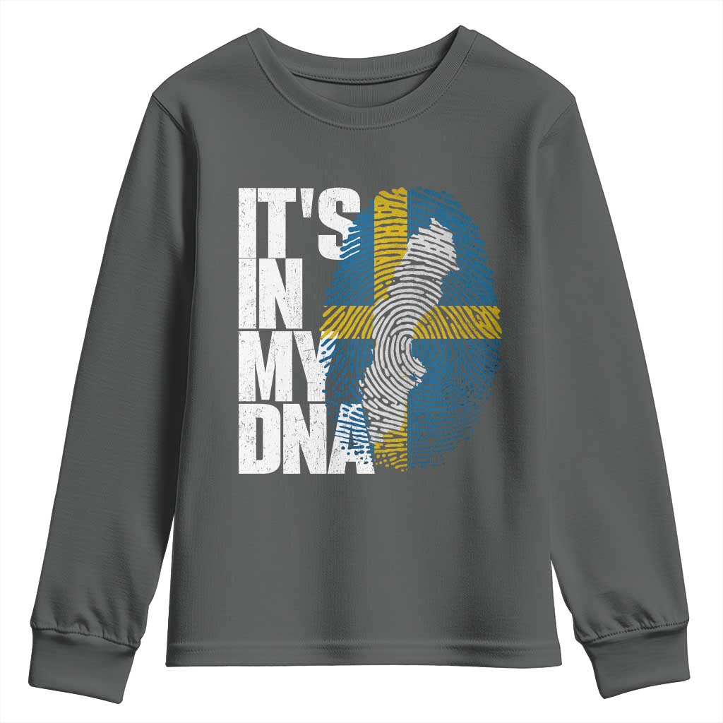 It's in My DNA Youth Sweatshirt Sweden Sverige Swedish Map Flag