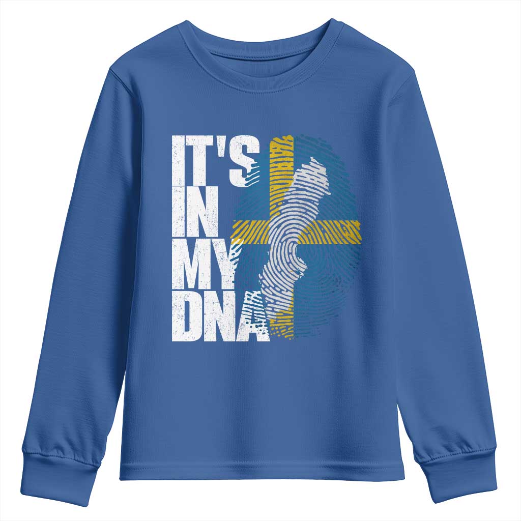 It's in My DNA Youth Sweatshirt Sweden Sverige Swedish Map Flag