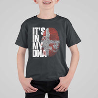 It's in My DNA T Shirt For Kid Denmark Map Flag Danish Gift