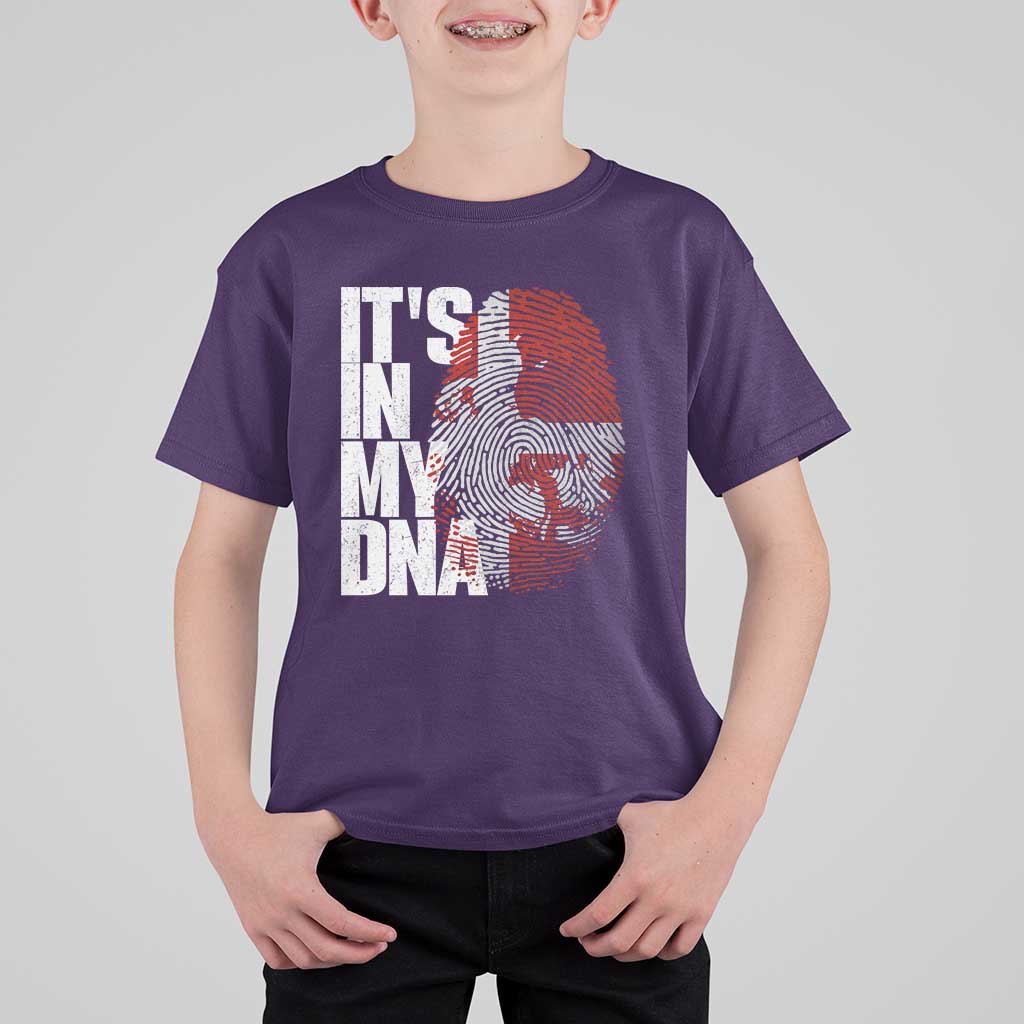 It's in My DNA T Shirt For Kid Denmark Map Flag Danish Gift