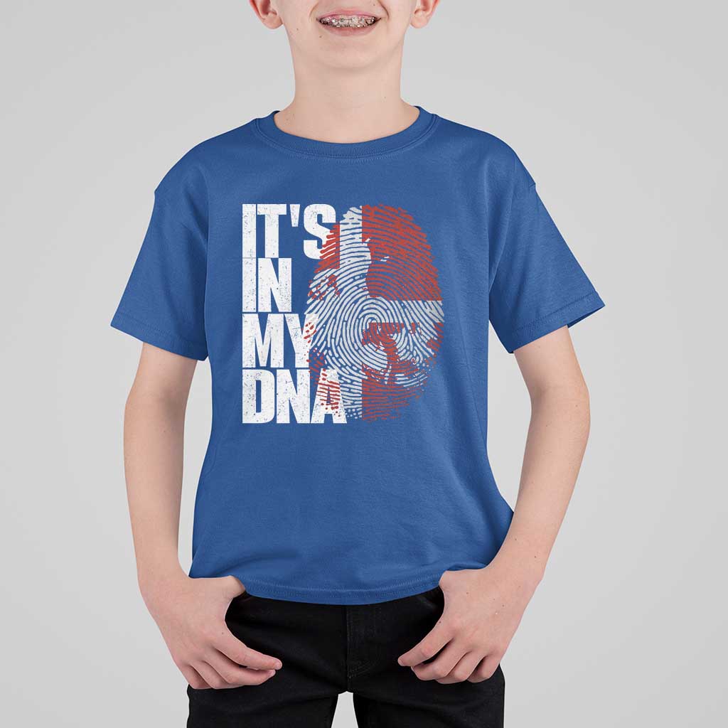 It's in My DNA T Shirt For Kid Denmark Map Flag Danish Gift