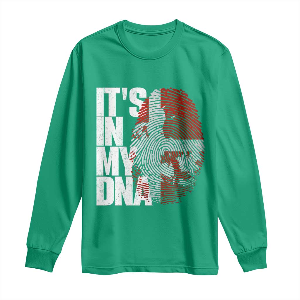It's in My DNA Long Sleeve Shirt Denmark Map Flag Danish Gift