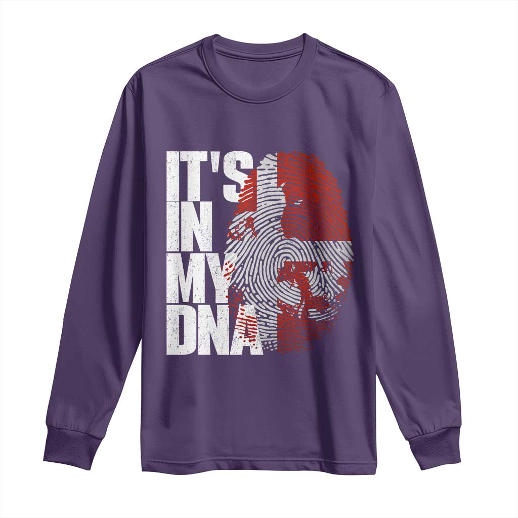It's in My DNA Long Sleeve Shirt Denmark Map Flag Danish Gift
