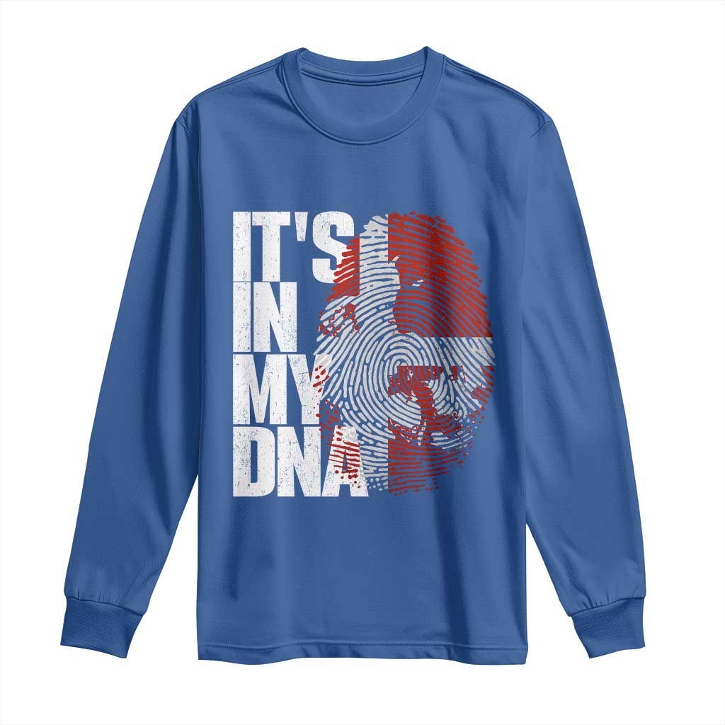 It's in My DNA Long Sleeve Shirt Denmark Map Flag Danish Gift