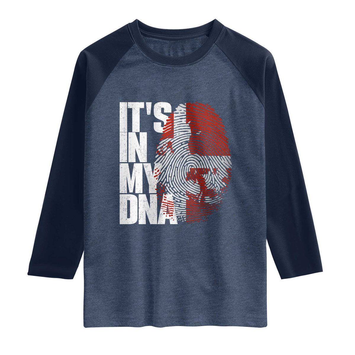It's in My DNA Raglan Shirt Denmark Map Flag Danish Gift
