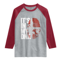 It's in My DNA Raglan Shirt Denmark Map Flag Danish Gift