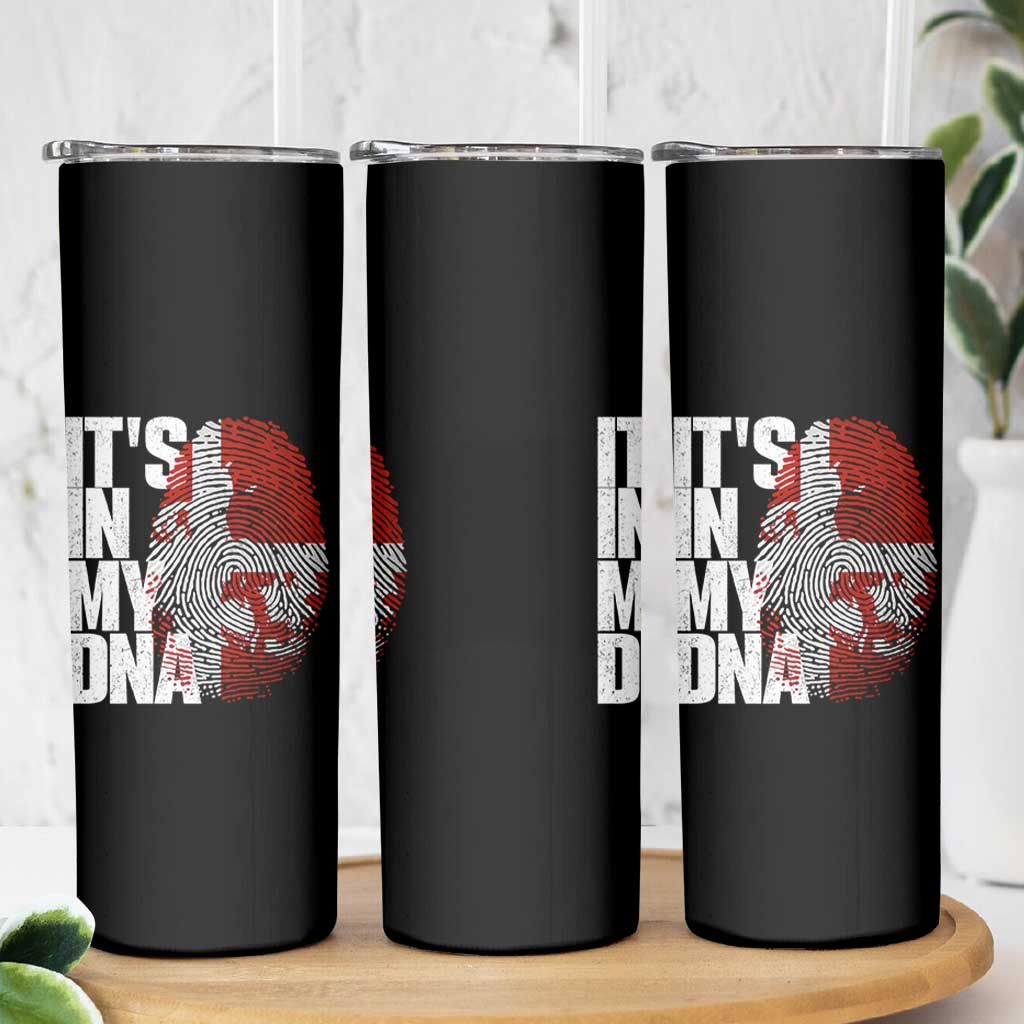 It's in My DNA Skinny Tumbler Denmark Map Flag Danish Gift