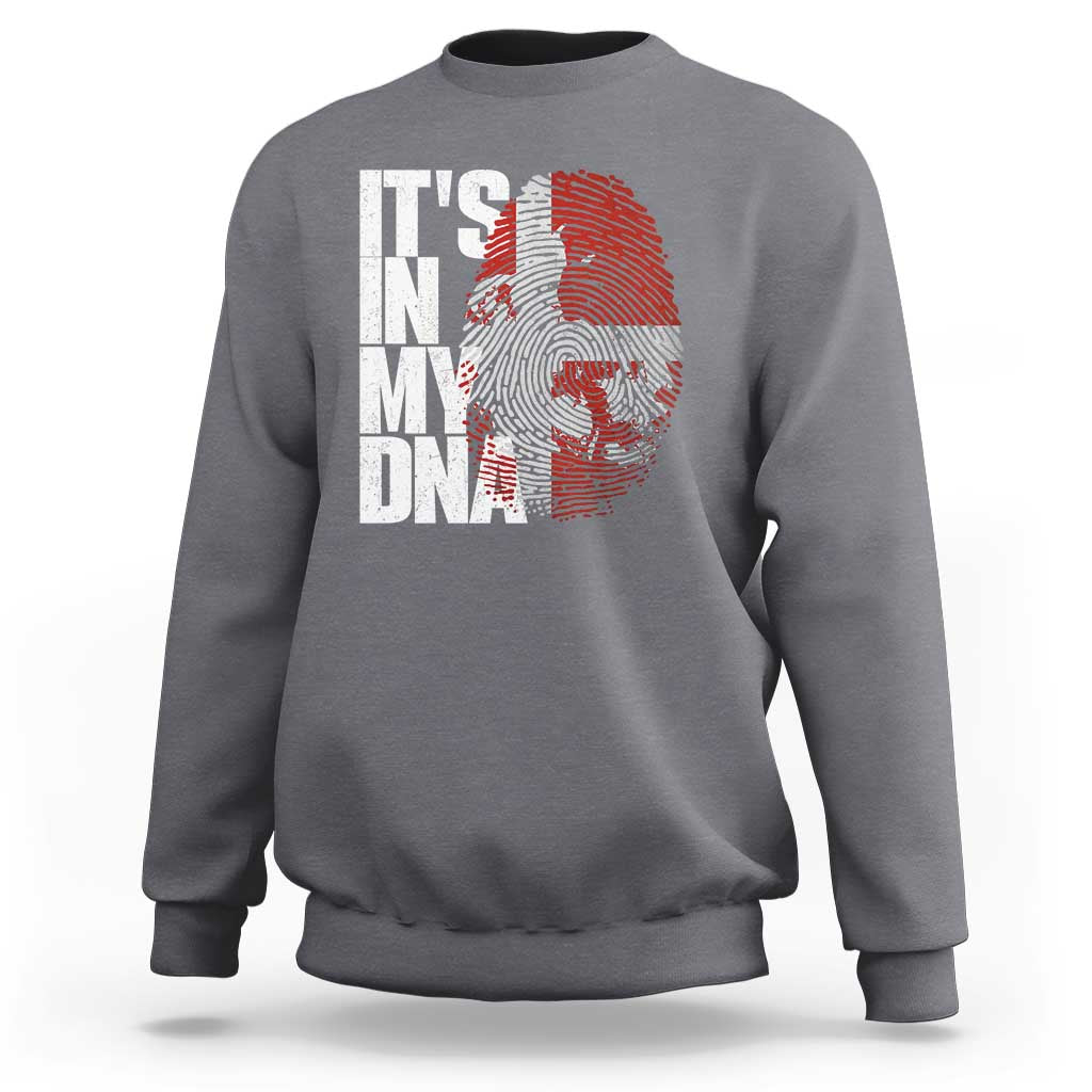 It's in My DNA Sweatshirt Denmark Map Flag Danish Gift