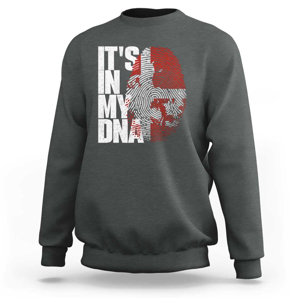It's in My DNA Sweatshirt Denmark Map Flag Danish Gift