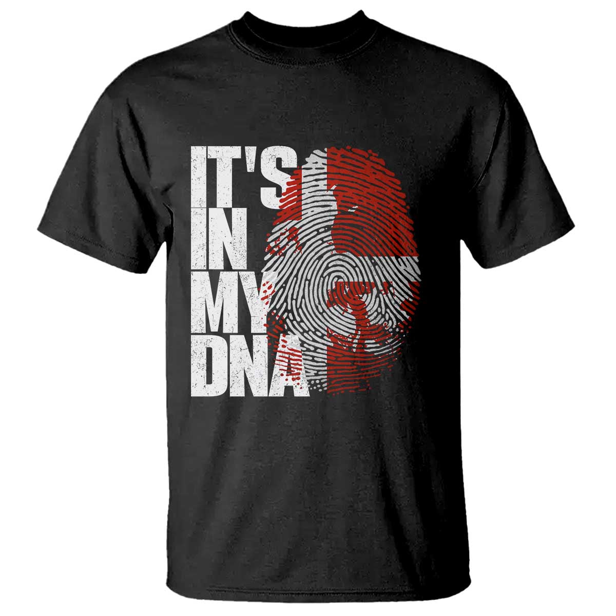 It's in My DNA T Shirt Denmark Map Flag Danish Gift