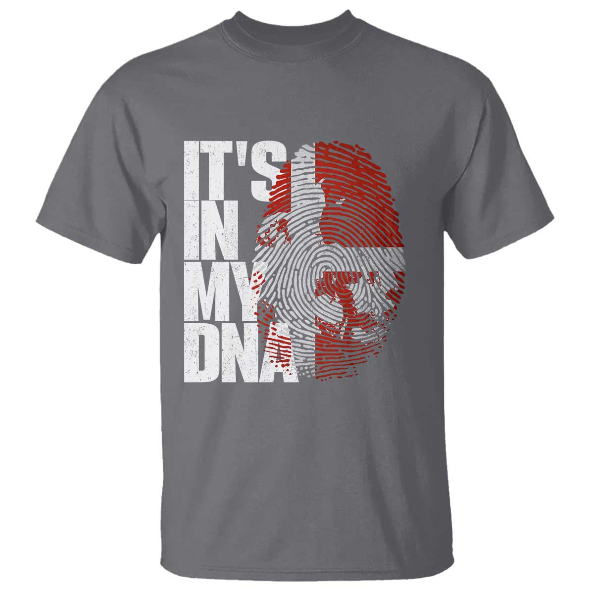 It's in My DNA T Shirt Denmark Map Flag Danish Gift