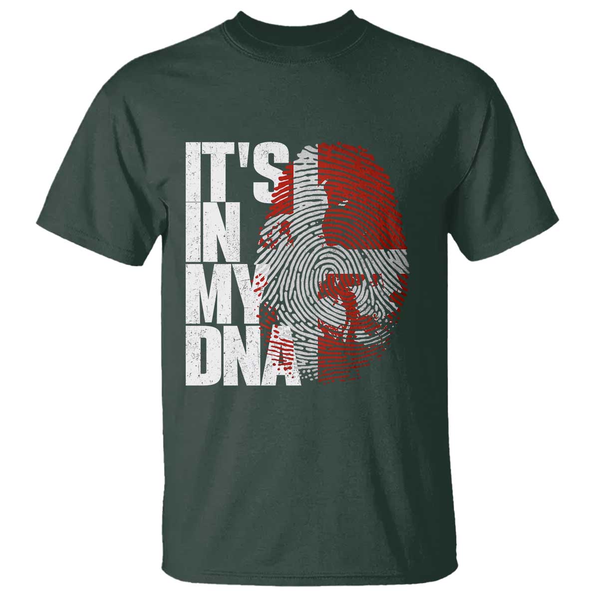 It's in My DNA T Shirt Denmark Map Flag Danish Gift