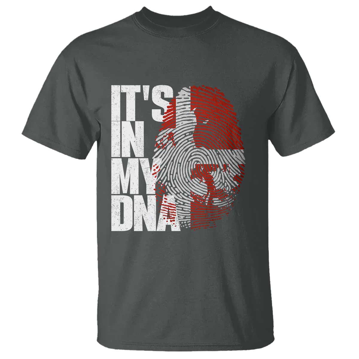 It's in My DNA T Shirt Denmark Map Flag Danish Gift