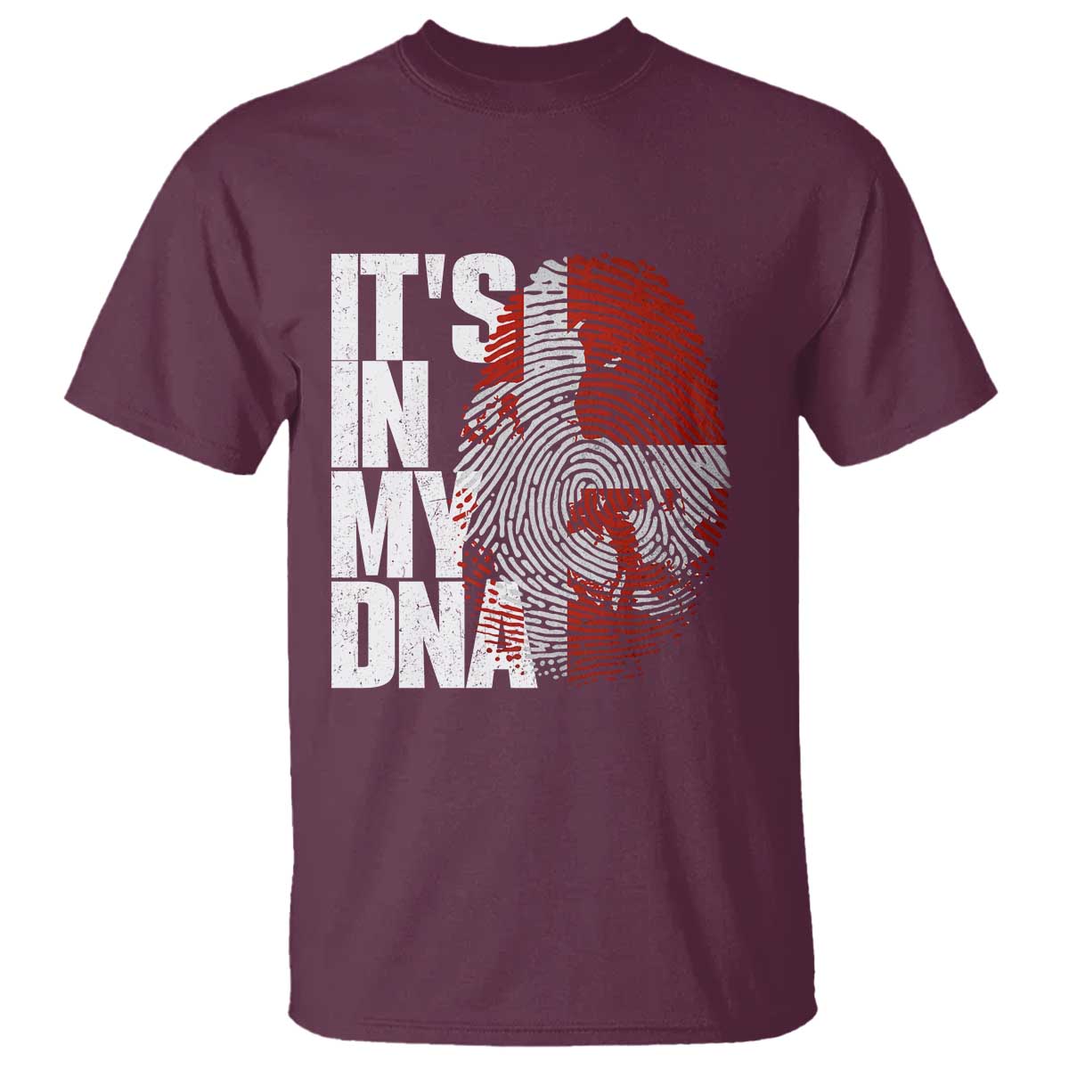 It's in My DNA T Shirt Denmark Map Flag Danish Gift