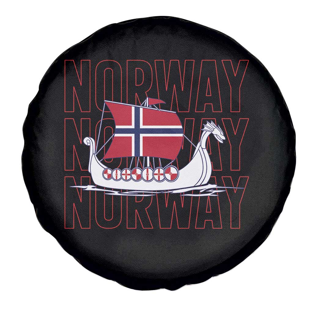 Norwegian Viking Ship Flag Boat Norway Heritage Spare Tire Cover