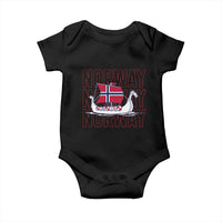 Norwegian Viking Ship Flag Boat Norway Heritage Baby Onesie