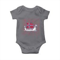 Norwegian Viking Ship Flag Boat Norway Heritage Baby Onesie