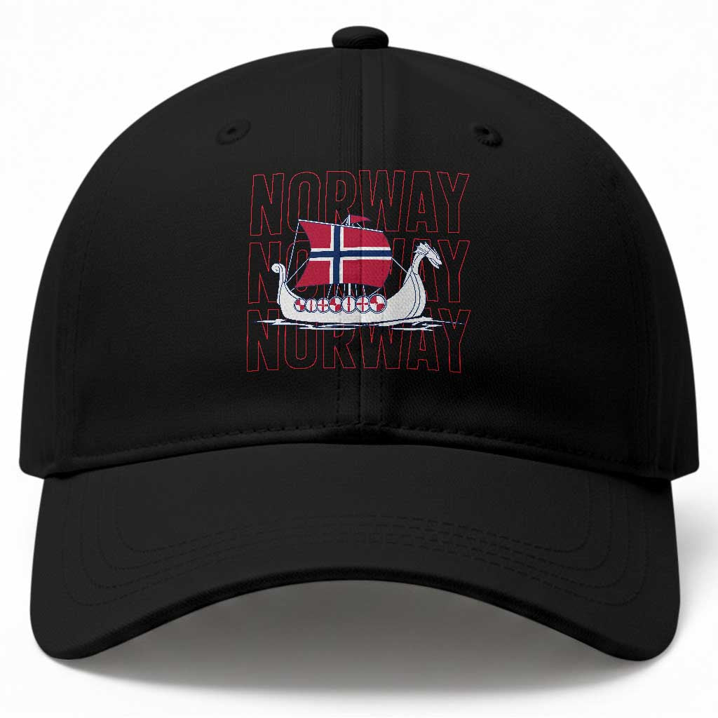 Norwegian Viking Ship Flag Boat Norway Heritage Baseball Cap
