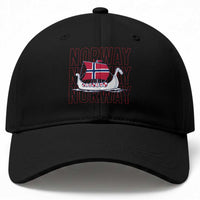 Norwegian Viking Ship Flag Boat Norway Heritage Baseball Cap