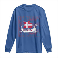 Norwegian Viking Ship Flag Boat Norway Heritage Long Sleeve Shirt